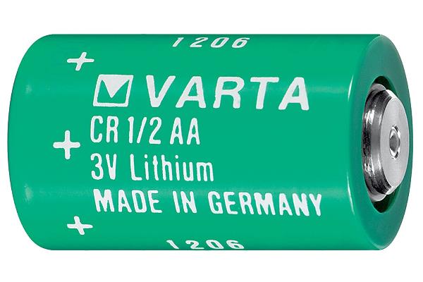 Varta 3 Volt CR1/2 AA 950 mAh (LS14250 and ER14250) Primary Lithium Battery