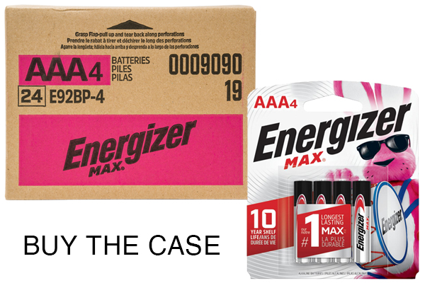 Case of AAA Energizer MAX E92BP-4 Alkaline Batteries (24 Cards of 4)