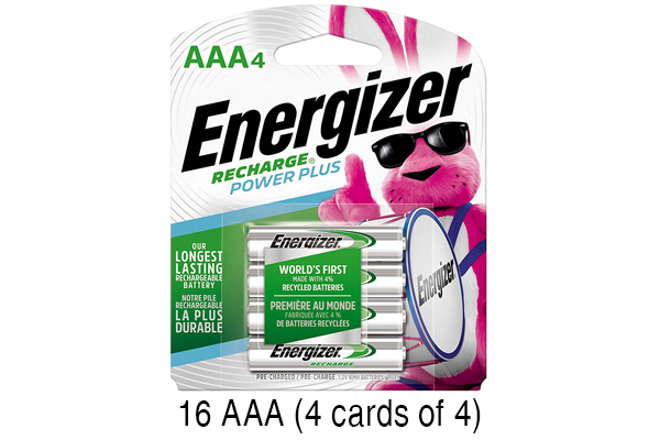 16 x AAA NiMH Energizer 800 mAh Batteries (Low Discharge)