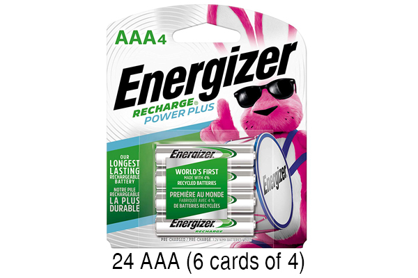 24 x AAA NiMH Energizer 800 mAh Batteries (Low Discharge)