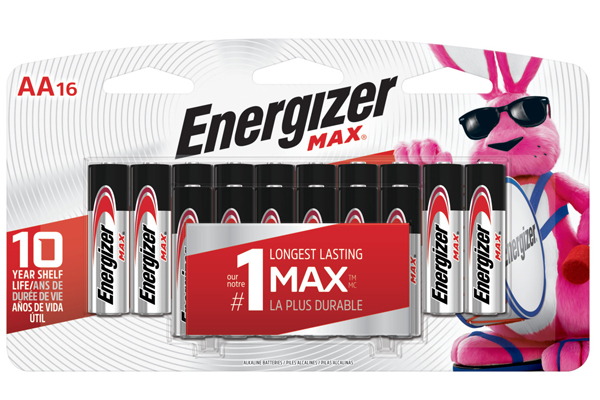 AA Energizer MAX E91BP16 Alkaline Battery Combo (16 Card)