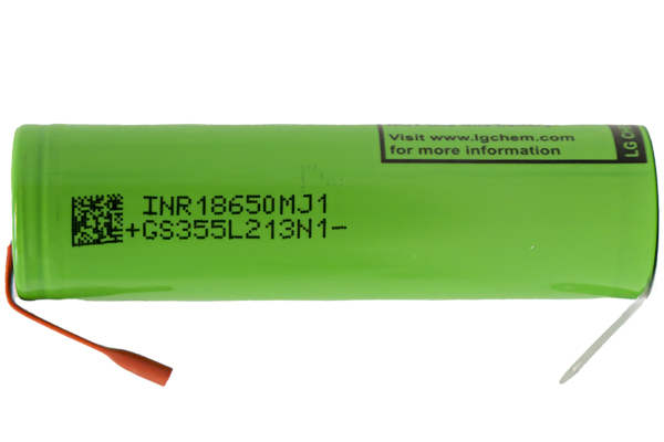 3.7 Volt LG 18650 Lithium Ion Battery with Tabs (3500 mAh)