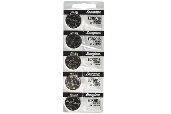 5 x CR2016 Energizer 3 Volt Lithium Coin Cell Batteries (On a Card)