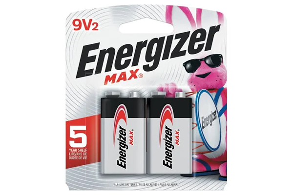 9 Volt Energizer MAX 522BP2 Alkaline Batteries (2 Card)