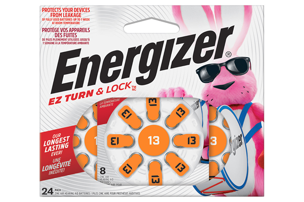 Energizer AZ13 Zinc Air Hearing Aid Batteries (24 Pack)