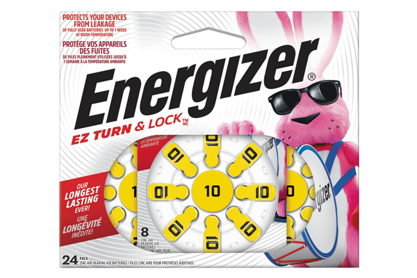 Energizer AZ10 Zinc Air Hearing Aid Batteries (24 Pack)