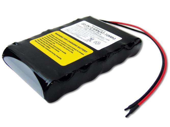 22.2 Volt Lithium Ion Battery Pack (2600 mAh) with Protection IC
