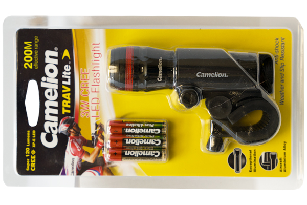 3 Watt Cree XP-E LED Flashlight with Bike Mount