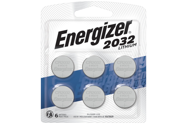 CR2032 Energizer 3 Volt Lithium Coin Cell Batteries (6 on a Card)