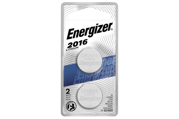 CR2016 Energizer 3 Volt Lithium Coin Cell Batteries (2 on a Card)