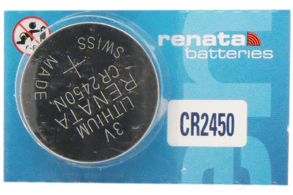 CR2450 Renata 3 Volt Lithium Coin Cell Battery