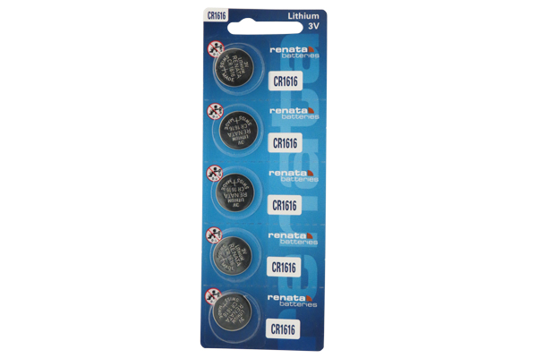 5 x CR1616 Renata 3 Volt Lithium Coin Cell Batteries