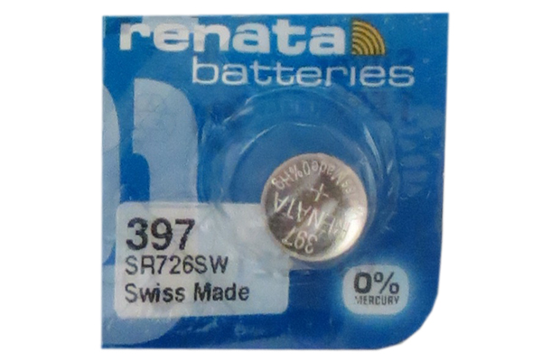 397 / 396 (SR726SW) Renata Silver Oxide Button Battery
