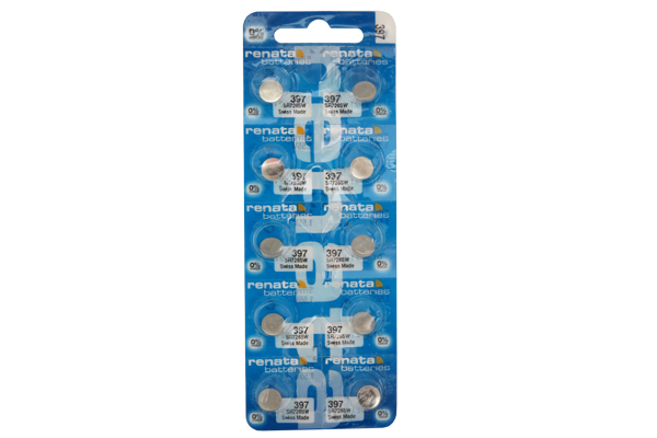 10 x 397 / 396 (SR726SW) Renata Silver Oxide Button Batteries