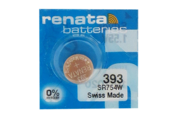 393 / 309 / SR754W Renata Silver Oxide Button Battery