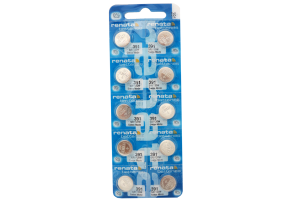 10 x 381 / 391 / SR55  Renata Silver Oxide Batteries