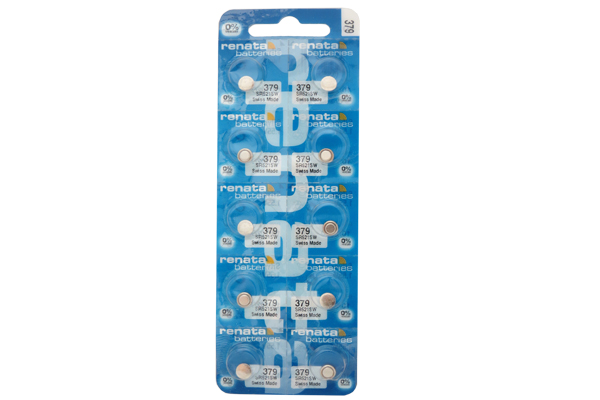10 x 379 / SR63 Renata Silver Oxide Button Batteries
