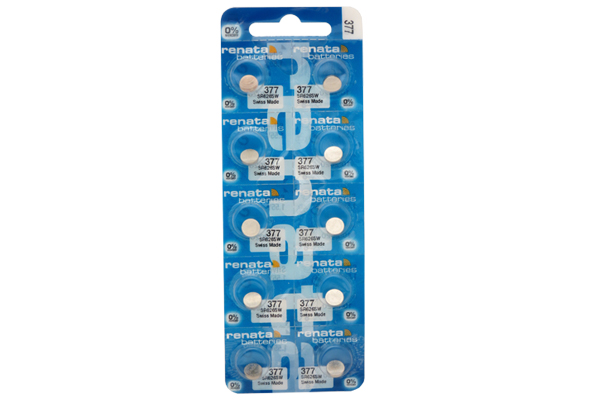 10 x 377 / SR626SW Renata Silver Oxide Button Batteries