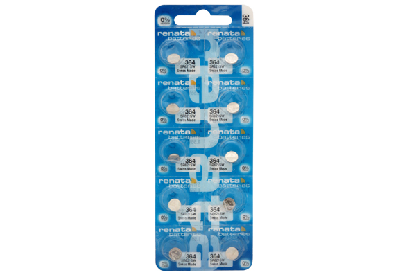 10 x 364 / SR621SW Renata Silver Oxide Button Batteries