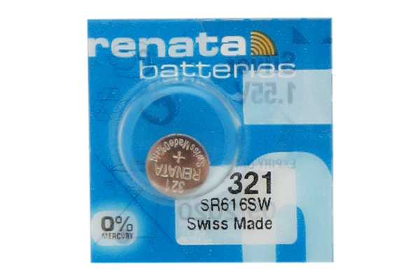 321 / SR616SW Renata Silver Oxide Button Battery