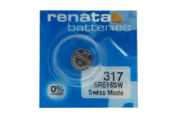 317 / SR516SW Renata Silver Oxide Button Battery