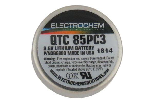 3.6V 1 Amp QTC85PC3 Electrochem Lithium Battery (3B6880)