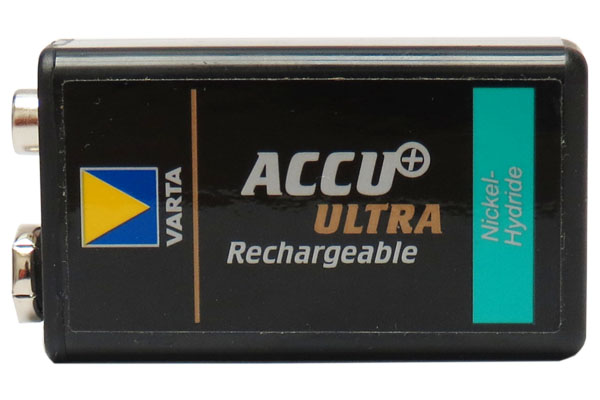 9 volt battery, rechargeable