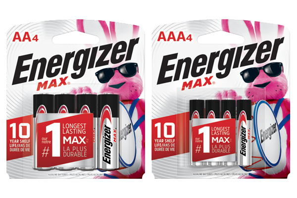 4 AA + 4 AAA Energizer MAX Alkaline Battery Combo (On Cards)