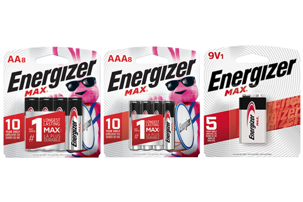 8 AA + 8 AAA + 1  9 Volt Energizer MAX Alkaline Battery Combo (On Cards)