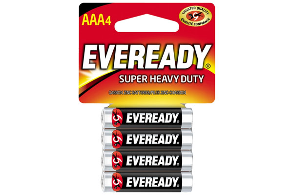 AAA Eveready Super Heavy Duty Batteries (4 Card)