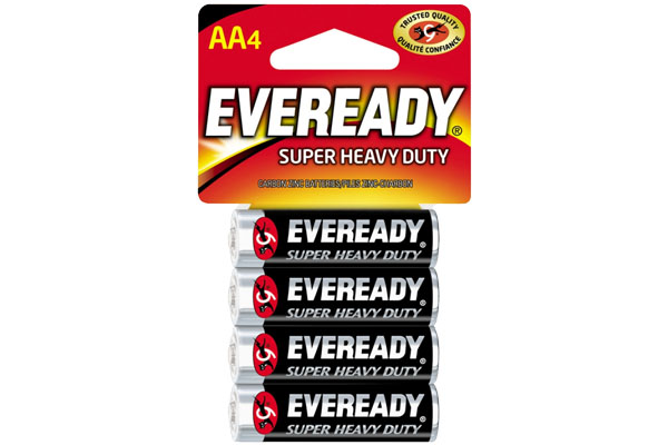 AA Eveready Super Heavy Duty Batteries (4 Card)