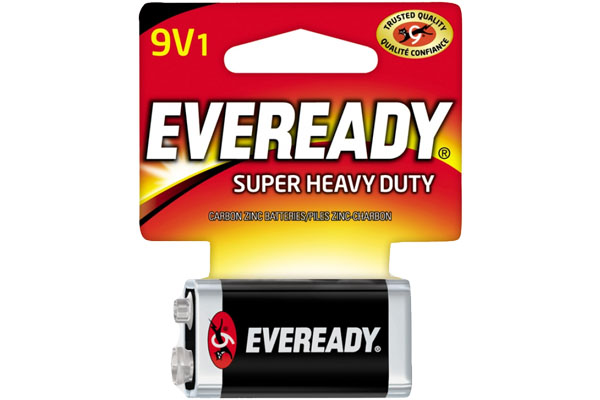 9 Volt Eveready Super Heavy Duty Battery (Carded)