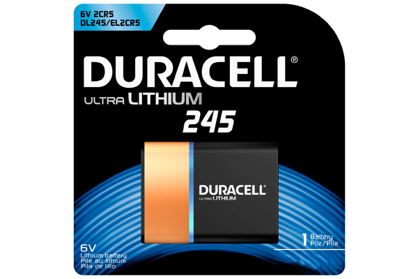 2CR5 Duracell Ultra 245 Photo Lithium Battery (On a Card)