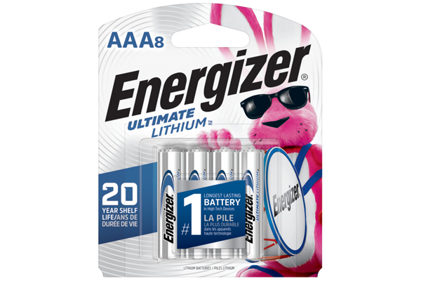 AAA Energizer Ultimate Lithium 1.5 Volt Batteries (L92) (8 Card)