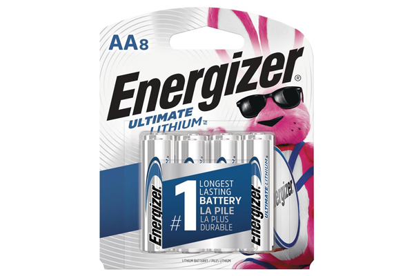 8 x AA Energizer Ultimate Lithium 1.5 Volt Batteries (L91) (Carded)