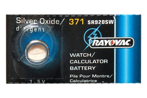 371 / SR920SW Rayovac Silver Oxide Button Battery