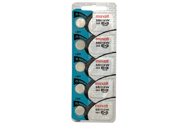 5 x 365 / SR1116W Maxell Silver Oxide Batteries
