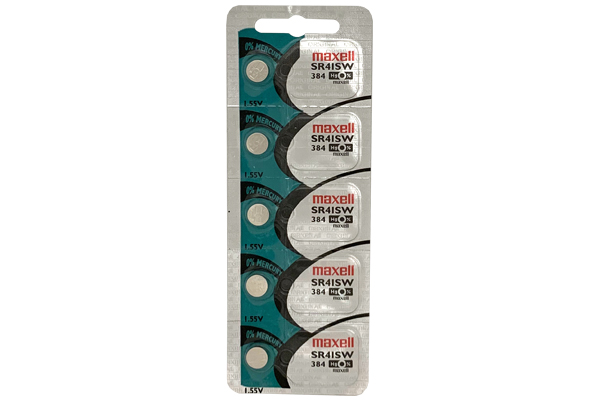 5 x 384 / SR41SW Maxell Silver Oxide Batteries