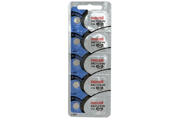 5 x 346 / SR41SW Maxell Silver Oxide Batteries