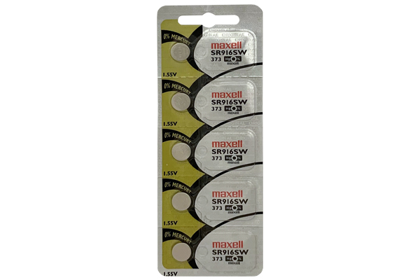 5 x 373 / SR916SW Maxell Silver Oxide Batteries
