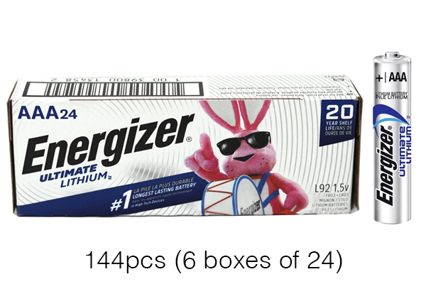 144 x AAA Energizer Ultimate Lithium Batteries (L92) Boxed