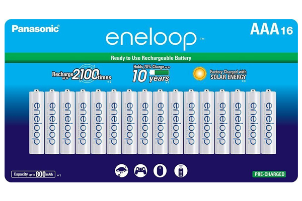 16 x AAA NiMH Panasonic Eneloop Battery (800 mAh) - Replacement for HR55AAA / HR65AAA / HR75AAA