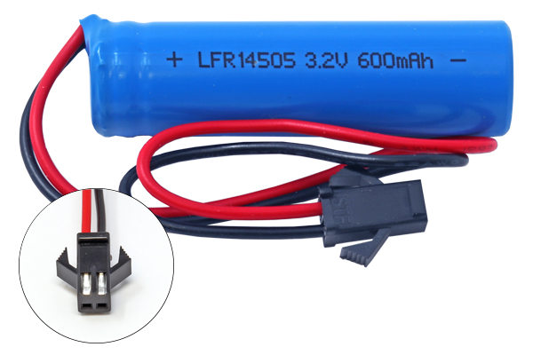 3.2V 600 mAh (14500) LiFeP04 Battery Pack for Gama Sonic Solar Lights