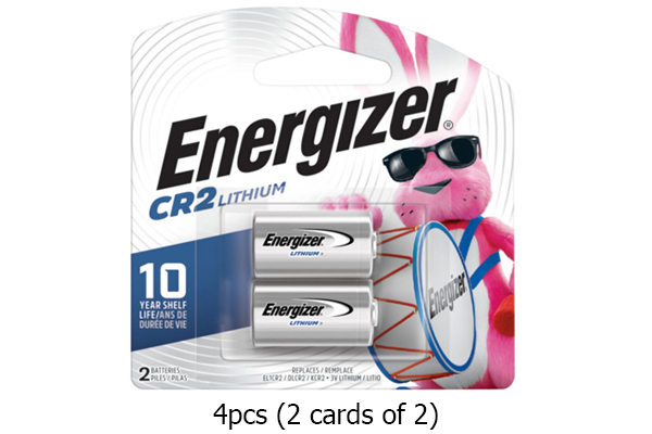 4 x Energizer CR2 3 Volt Lithium Batteries (2 Cards of 2)