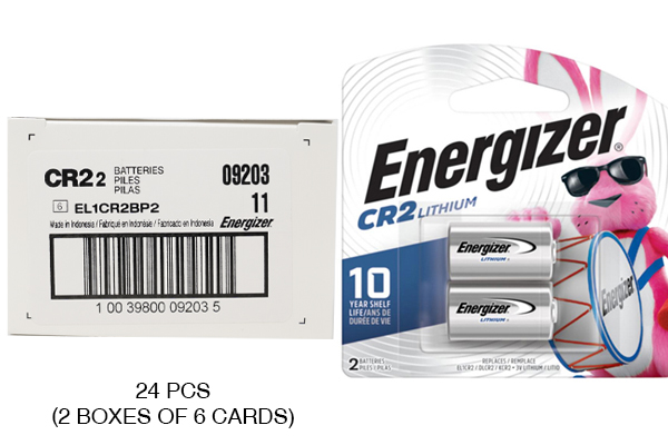 24 x Energizer CR2 3 Volt Lithium Batteries (12 Cards of 2)