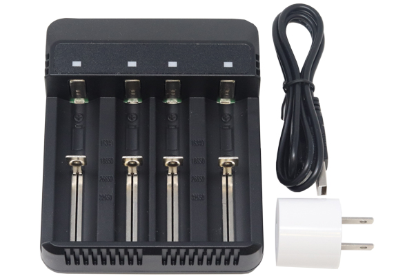 4-Slot Li-ion Battery Charger (26650, 22650, 18650, 16340)