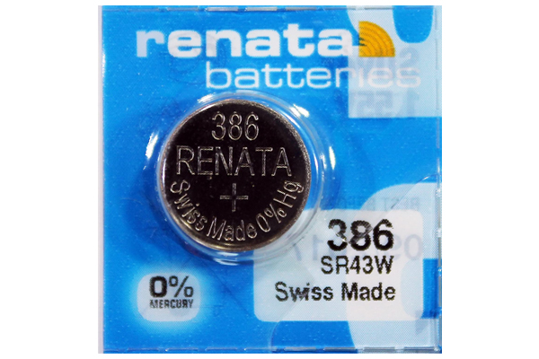 386 / 301 / SR43SW Renata Silver Oxide Button Battery