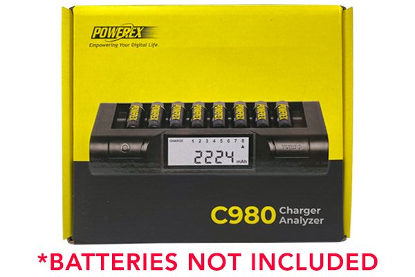 Powerex C980 8 Bay LCD Battery Charger (AA & AAA)
