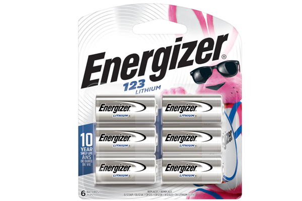 6 x Energizer CR123A 3 Volt Lithium Batteries (CR17345)