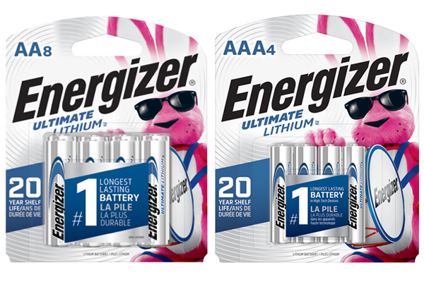 8 x AA (L91) & 4 x AAA (L92) Energizer Ultimate Lithium Batteries